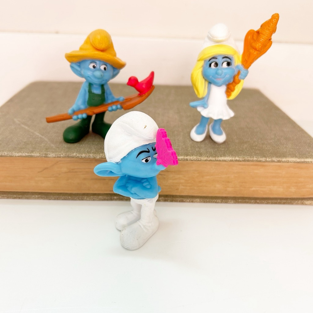 Vintage Retro 2013 McDonald's Toy Smurf Figures Farmer Grouchy Smurfette Fandom